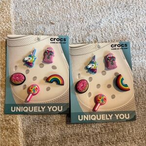 CROCS Kids' Unicorn and Rainbow Charm Set